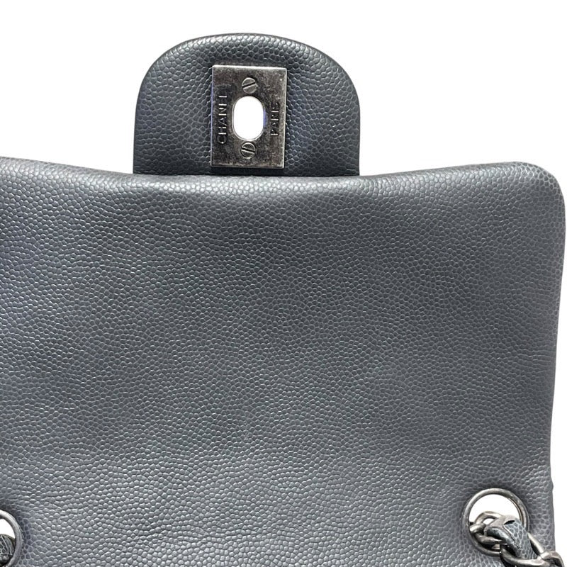 シャネル CHANEL ミニマトラッセ18 A35200 グレー　SV金具 キャビアスキン レディース ショルダーバッグ