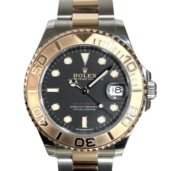 ロレックス ROLEX ヨットマスター37 268621 ブラック PG/SS メンズ 腕時計