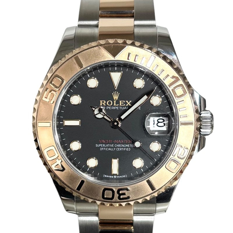 ロレックス ROLEX ヨットマスター37 268621 ブラック PG/SS メンズ 腕時計
