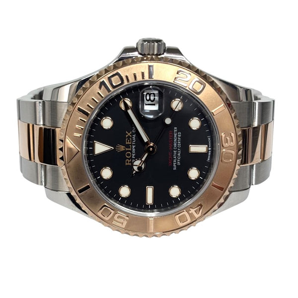 ロレックス ROLEX ヨットマスター37 268621 ブラック PG/SS メンズ 腕時計