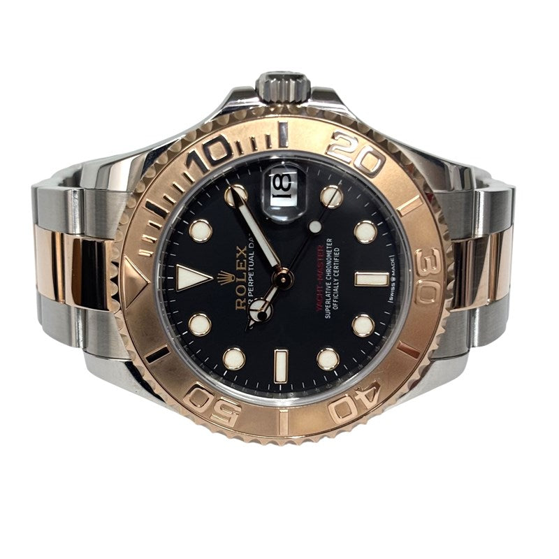 ロレックス ROLEX ヨットマスター37 268621 ブラック PG/SS メンズ 腕時計