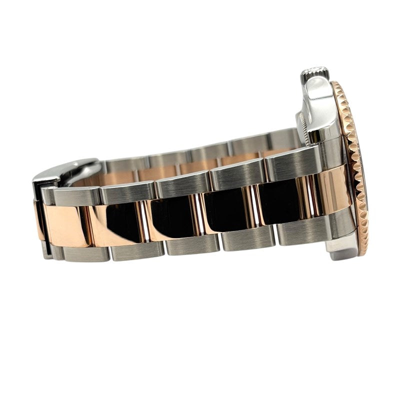 ロレックス ROLEX ヨットマスター37 268621 ブラック PG/SS メンズ 腕時計