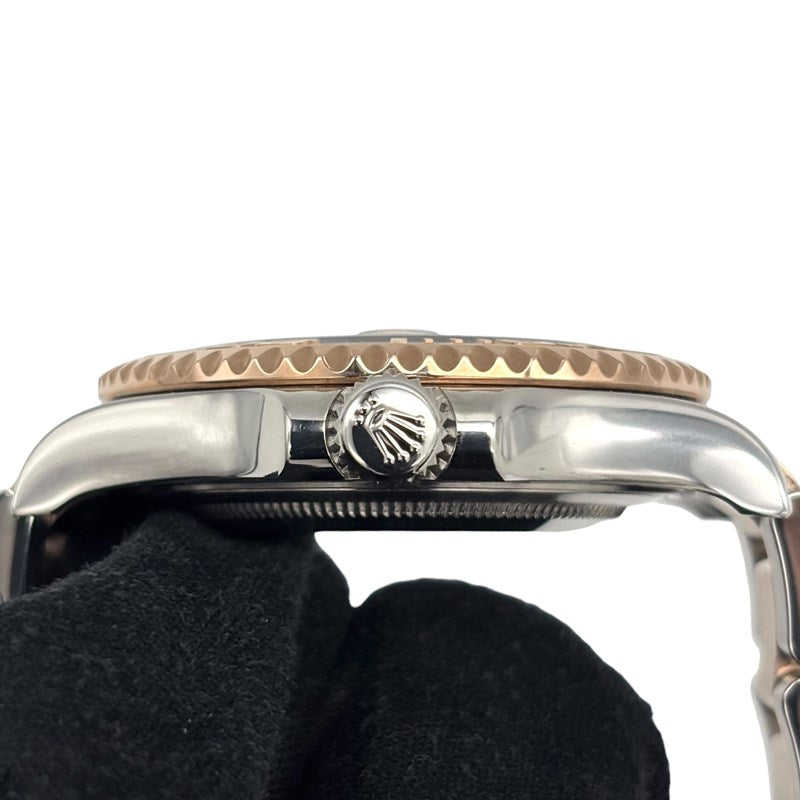 ロレックス ROLEX ヨットマスター37 268621 ブラック PG/SS メンズ 腕時計