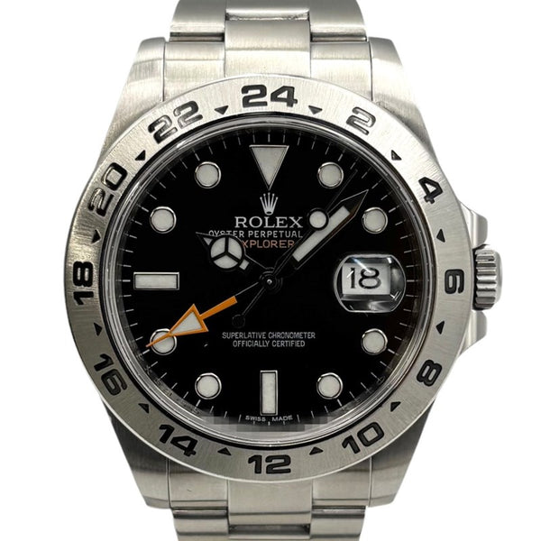 ロレックス ROLEX エクスプローラー2 216570 ブラック SS メンズ 腕時計
