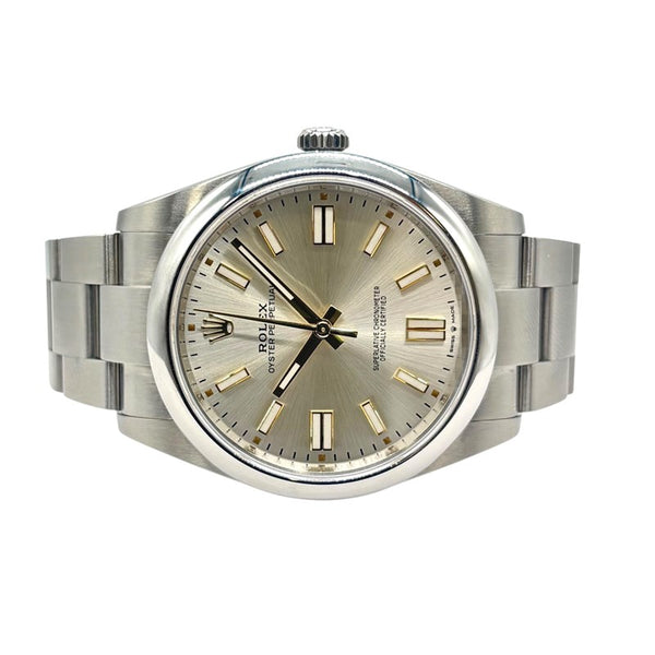 ロレックス ROLEX オイスターパーペチュアル41 シルバー SS メンズ 腕時計