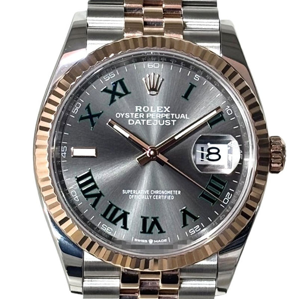 ロレックス ROLEX デイトジャスト36 スレート 126231 スレート PG/ss メンズ 腕時計