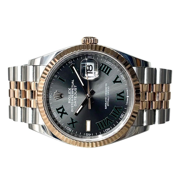 ロレックス ROLEX デイトジャスト36 スレート 126231 スレート PG/ss メンズ 腕時計