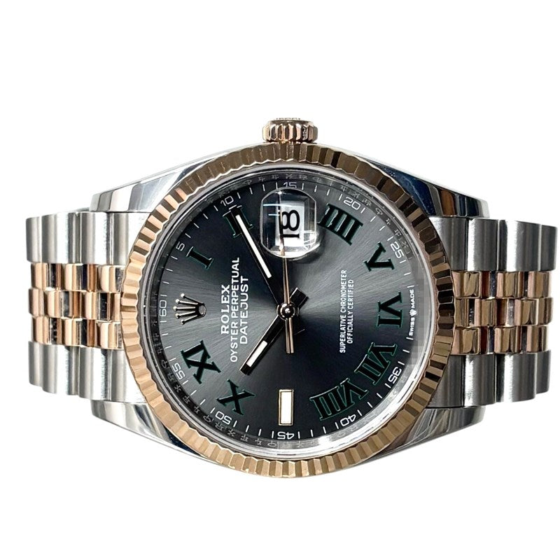 ロレックス ROLEX デイトジャスト36 スレート 126231 スレート PG/ss メンズ 腕時計