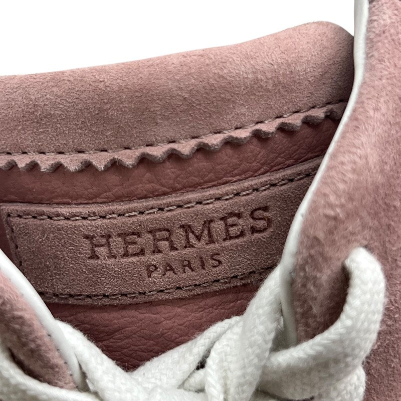 エルメス HERMES バウンシング ローカットスニーカー H221176Z ピンク レザー/スウェード レディース スニーカー