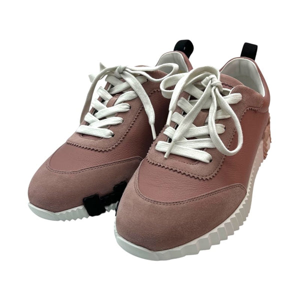 エルメス HERMES バウンシング ローカットスニーカー H221176Z ピンク レザー/スウェード レディース スニーカー