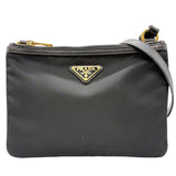 プラダ PRADA ナイロンショルダーバッグ ブラック ゴールド金具 ナイロン レディース ショルダーバッグ