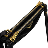 プラダ PRADA ナイロンショルダーバッグ ブラック ゴールド金具 ナイロン レディース ショルダーバッグ