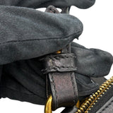 プラダ PRADA ナイロンショルダーバッグ ブラック ゴールド金具 ナイロン レディース ショルダーバッグ