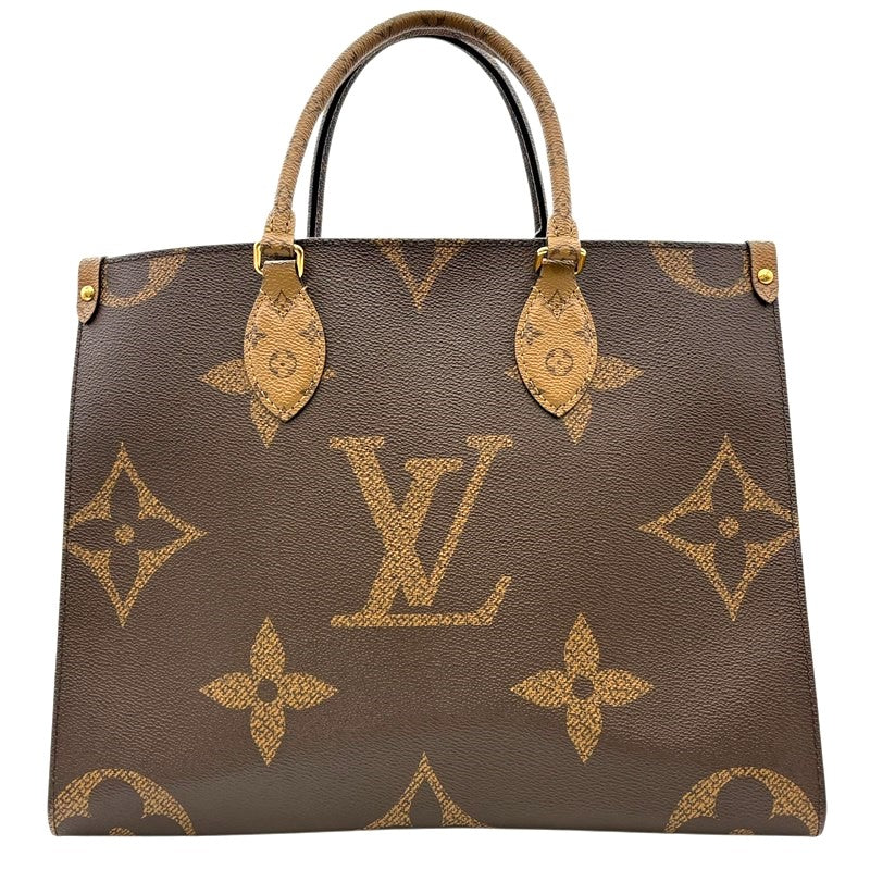 ルイ・ヴィトン LOUIS VUITTON オンザゴーMM M45321 ブラウン モノグラム・ジャイアント・リバーㇲ レディース ハンドバッグ