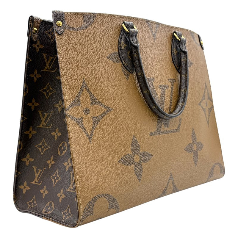 ルイ・ヴィトン LOUIS VUITTON オンザゴーMM M45321 ブラウン モノグラム・ジャイアント・リバーㇲ レディース ハンドバッグ