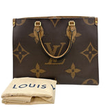 ルイ・ヴィトン LOUIS VUITTON オンザゴーMM M45321 ブラウン モノグラム・ジャイアント・リバーㇲ レディース ハンドバッグ