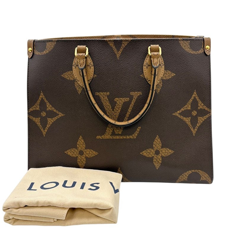 ルイ・ヴィトン LOUIS VUITTON オンザゴーMM M45321 ブラウン モノグラム・ジャイアント・リバーㇲ レディース ハンドバッグ