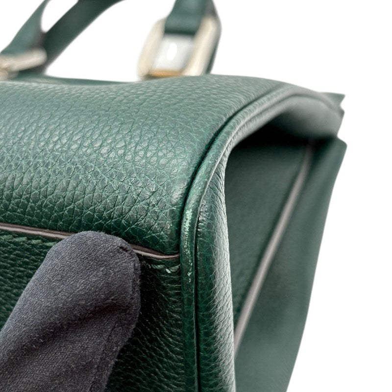 グッチ GUCCI ズゥミ スモール トップハンドルバッグ 569712 グリーン レザー レディース ハンドバッグ