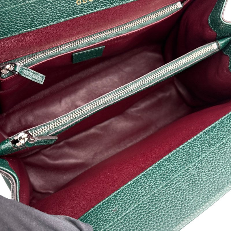 グッチ GUCCI ズゥミ スモール トップハンドルバッグ 569712 グリーン レザー レディース ハンドバッグ
