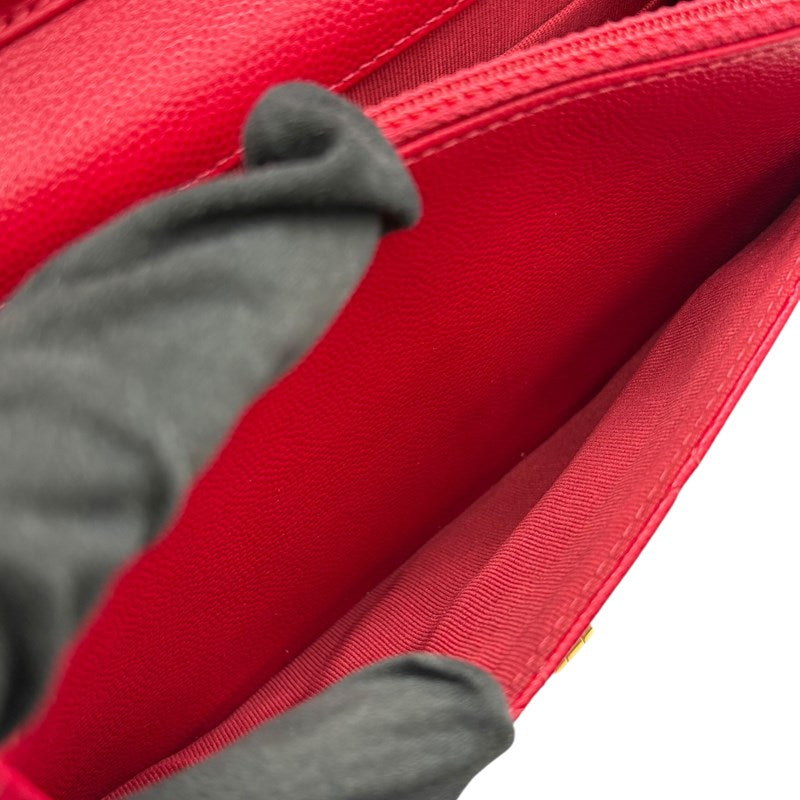 シャネル CHANEL 2.55 チェーンウォレット ホットピンク ゴールド金具 キャビアスキン レディース ショルダーバッグ