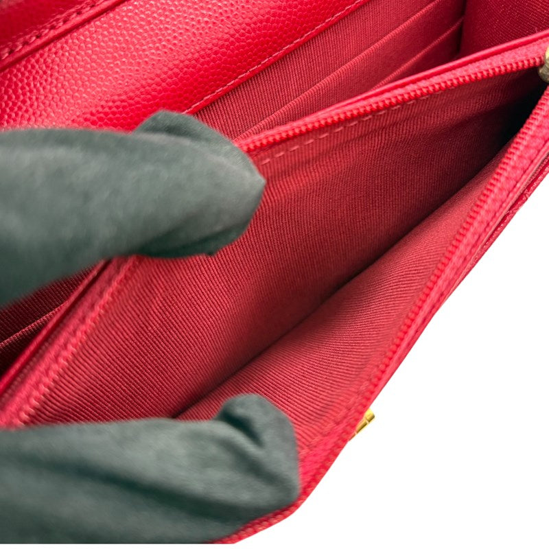 シャネル CHANEL 2.55 チェーンウォレット ホットピンク ゴールド金具 キャビアスキン レディース ショルダーバッグ