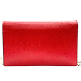 グッチ GUCCI インターロッキング Gチェーンウォレット 510314 レッド ゴールド金具 レザー レディース ショルダーバッグ