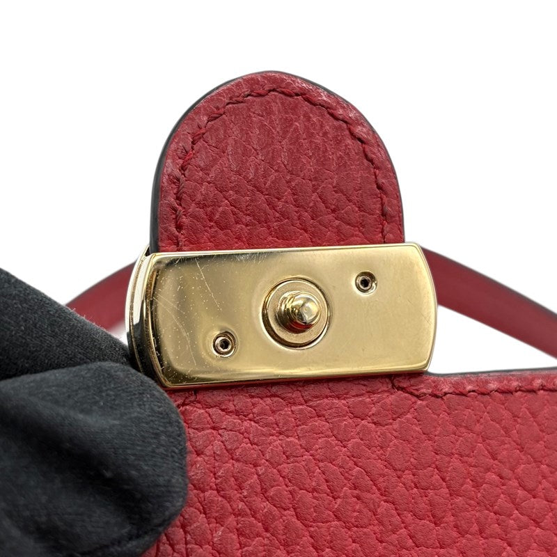 グッチ GUCCI インターロッキング Gチェーンウォレット 510314 レッド ゴールド金具 レザー レディース ショルダーバッグ