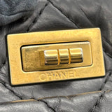 シャネル CHANEL 2.55 チェーントートバッグ ブラック ゴールド金具 エイジドカーフ レディース トートバッグ