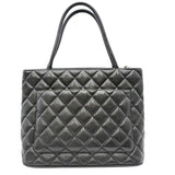 シャネル CHANEL 復刻トート ブラック シルバー金具 キャビアスキン レディース トートバッグ