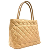シャネル CHANEL 復刻トート A01804 ベージュ ゴールド金具 キャビアスキン レディース トートバッグ
