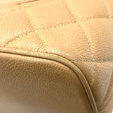 シャネル CHANEL 復刻トート A01804 ベージュ ゴールド金具 キャビアスキン レディース トートバッグ