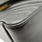 グッチ GUCCI GGマーモント ミニトップハンドルバッグ 547260 ブラック ゴールド金具 レザー レディース ハンドバッグ