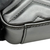 グッチ GUCCI GGマーモント ミニトップハンドルバッグ 547260 ブラック ゴールド金具 レザー レディース ハンドバッグ