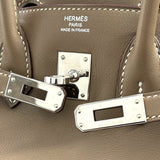 エルメス HERMES バーキン25 X刻印 エトゥープ スイフト レディース ハンドバッグ