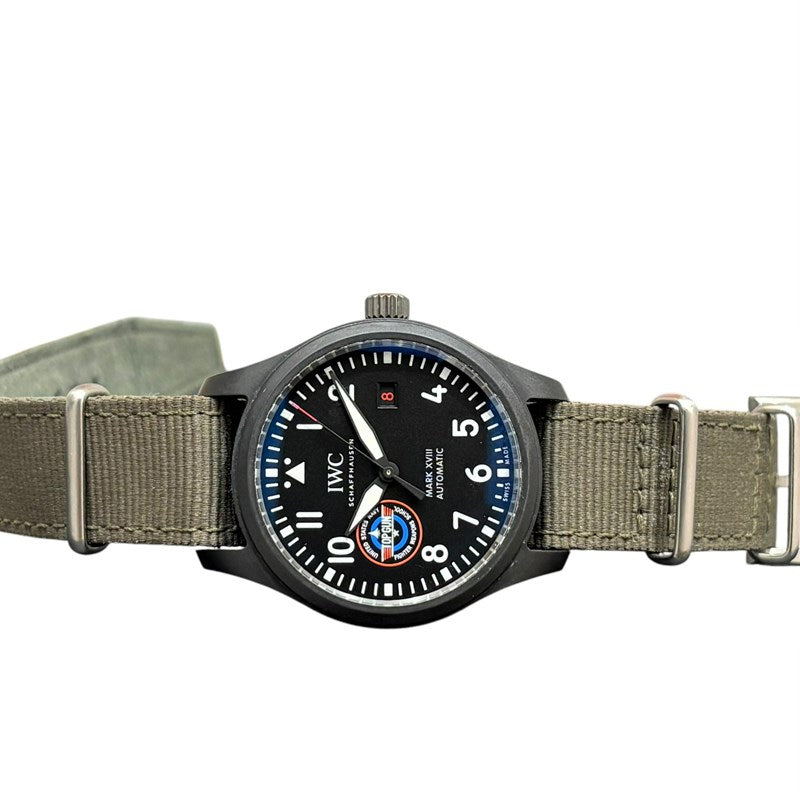 IWCマーク18×サントーニ純正ベルト E06162 黒カーフ 20mm Authentic IWC Santoni 20mm x 18mm Black Alligator Watch