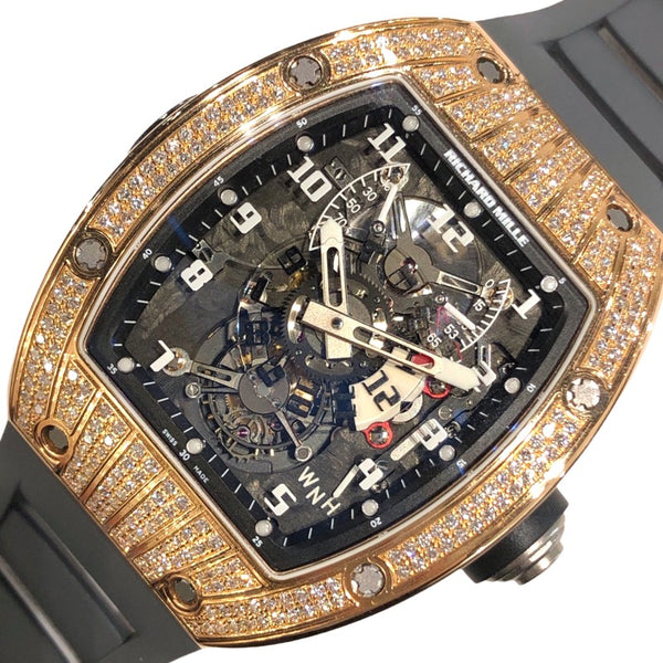 リシャール・ミル RICHARD MILLE トゥールビヨン　デュアルタイムゾーン RM003 ブラック K18PG 自動巻き メンズ 腕時計