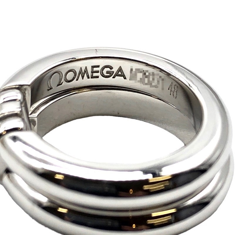 オメガ OMEGA グリフ ダイヤリング 750WG #48 リング・レディース