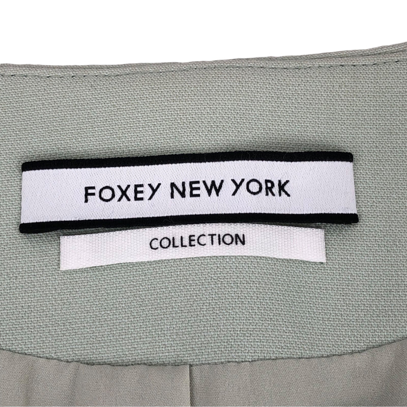 フォクシー ニューヨーク FOXEY NEW YORK ノーカラーコート ライト