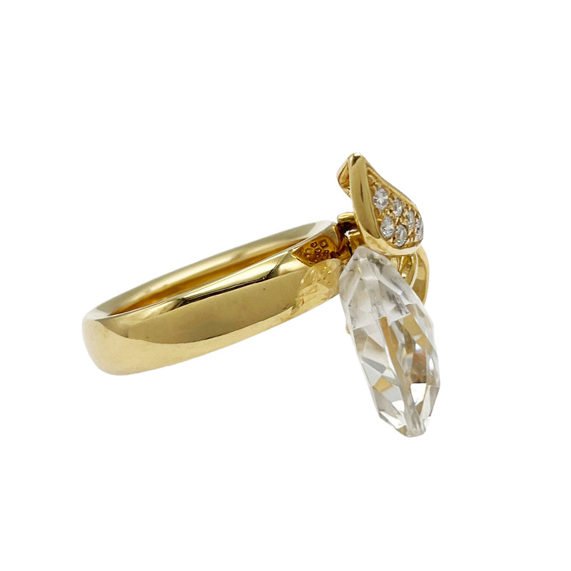 クリスチャン・ディオール Christian Dior リンゴモチーフ リング K18YG ダイヤモンド ジュエリー