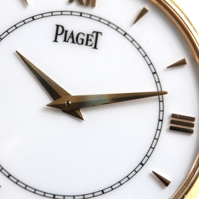 ピアジェ PIAGET トラディション ラウンド 120周年記念モデル 8025N PG/SS・純正尾錠・社外レザーベルト クオーツ レディース 腕時計