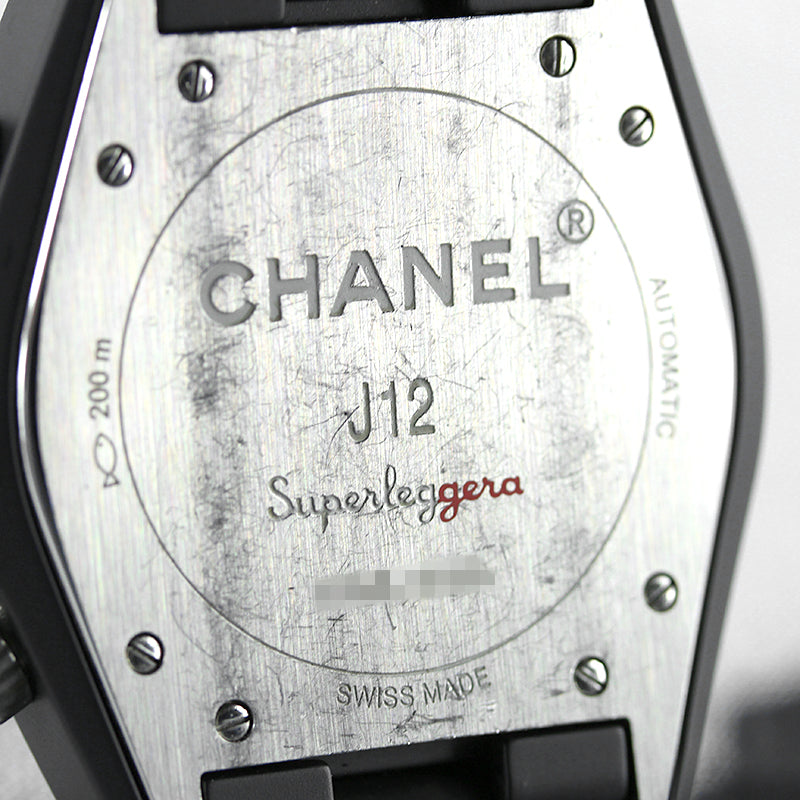シャネル CHANEL J12 スーパーレッジェーラ クロノグラフ H3409 ブラック セラミック ブラックセラミック 自動巻き メンズ 腕時計
