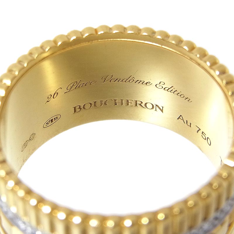 ブシュロン  キャトル ラディアント ダイヤモンドリング ラージ 26 Place Vendôme Edition #22(#62) JRG01987 K18YG  リング・指輪メンズ