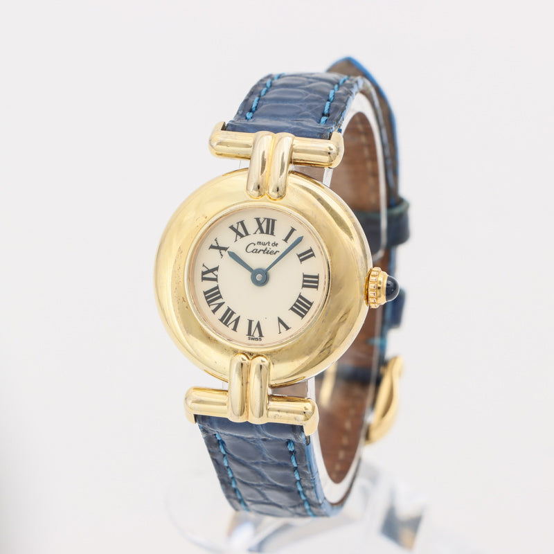 カルティエ CARTIER マスト コリゼ ヴェルメイユ 590002 クォーツ 腕時計 SS ゴールドアナログ表示文字盤カラー