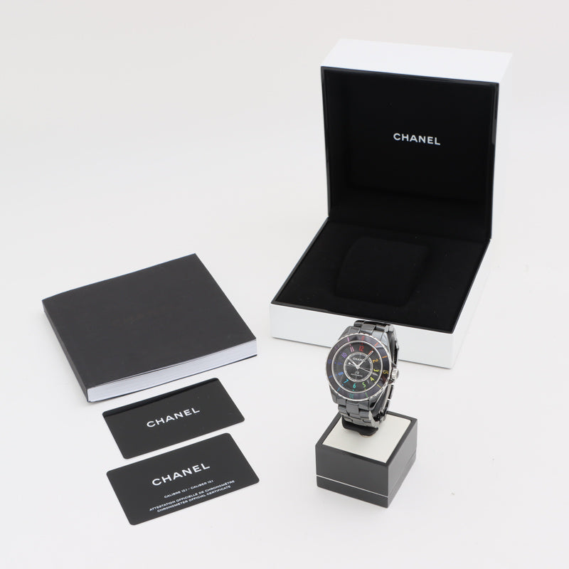 シャネル CHANEL J12エレクトロ 世界1255本限定 H7122 ブラック セラミック セラミック 自動巻き メンズ 腕時計