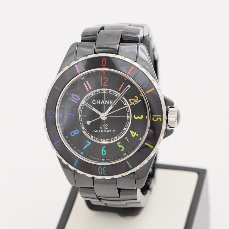 シャネル CHANEL J12エレクトロ 世界1255本限定 H7122 ブラック セラミック セラミック 自動巻き メンズ 腕時計