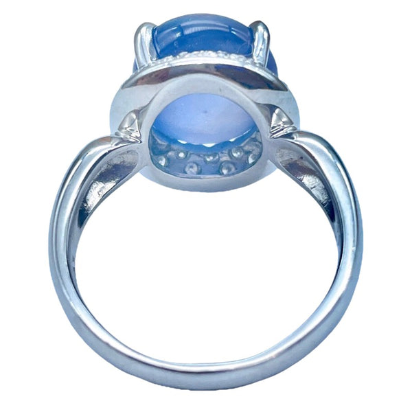 ノーブランド  スターサファイア ダイヤモンドリング Pt900  ブルー リング・指輪レディース