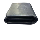 シャネル CHANEL コンパクトウォレット A70796 ブラック  レザー レディース 三つ折り財布