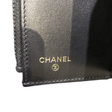 シャネル CHANEL コンパクトウォレット A70796 ブラック  レザー レディース 三つ折り財布