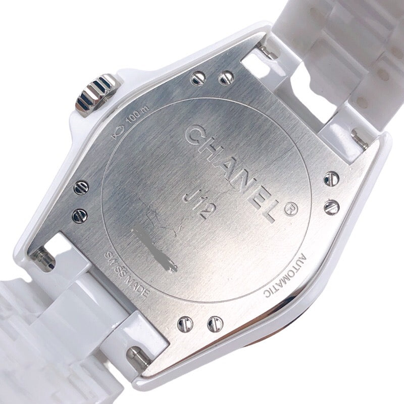 シャネル  J12-365　11PD H4345 セラミック/ステンレス  ホワイト/シルバー 腕時計ボーイズ