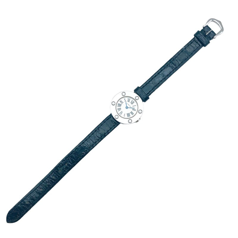 カルティエ ラブウォッチ 6PD WE800231 K18WG/革 シルバー 腕時計 